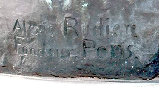 Signature de Rudier (L'Ombre de Rodin, cimeti�re du V�sinet)